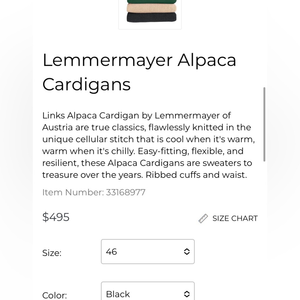 Maus and Hoffman Lemmermayer 100% alpaca cardigan. Black, size 46 - Picture 5 of 5